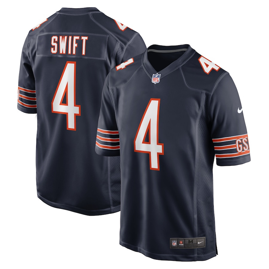D'Andre Swift 4 Chicago Bears Game Men Jersey - Navy JS4998 nicesnker