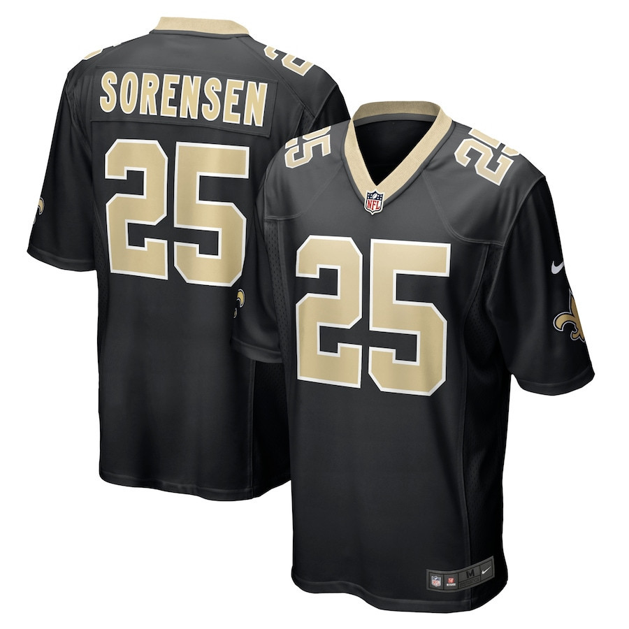 Daniel Sorensen 25 New Orleans Saints Game Jersey - Men, Black JS9178 nicesnker