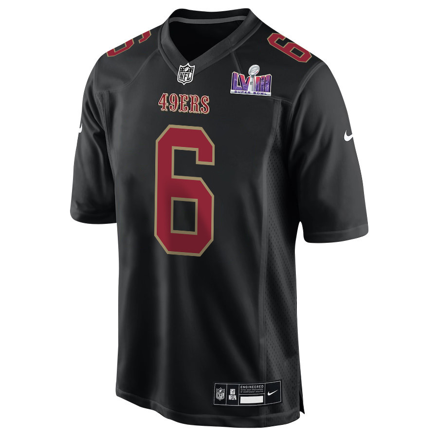 Danny Gray 6 San Francisco 49ers Super Bowl LVIII Patch Fashion Game Men Jersey - Carbon Black JS9798 nicesnker - Image 2