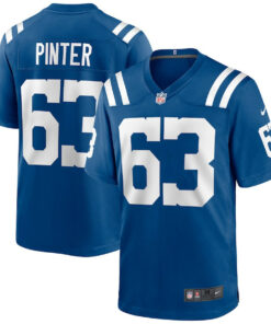 Danny Pinter 63 Indianapolis Colts Men Game Jersey - Royal JS6002 nicesnker