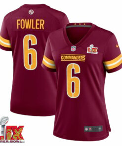 Dante Fowler Jr. #6 Washington Commanders Super Bowl LIX Women's Jersey - Burgundy JS7507 nicesnker