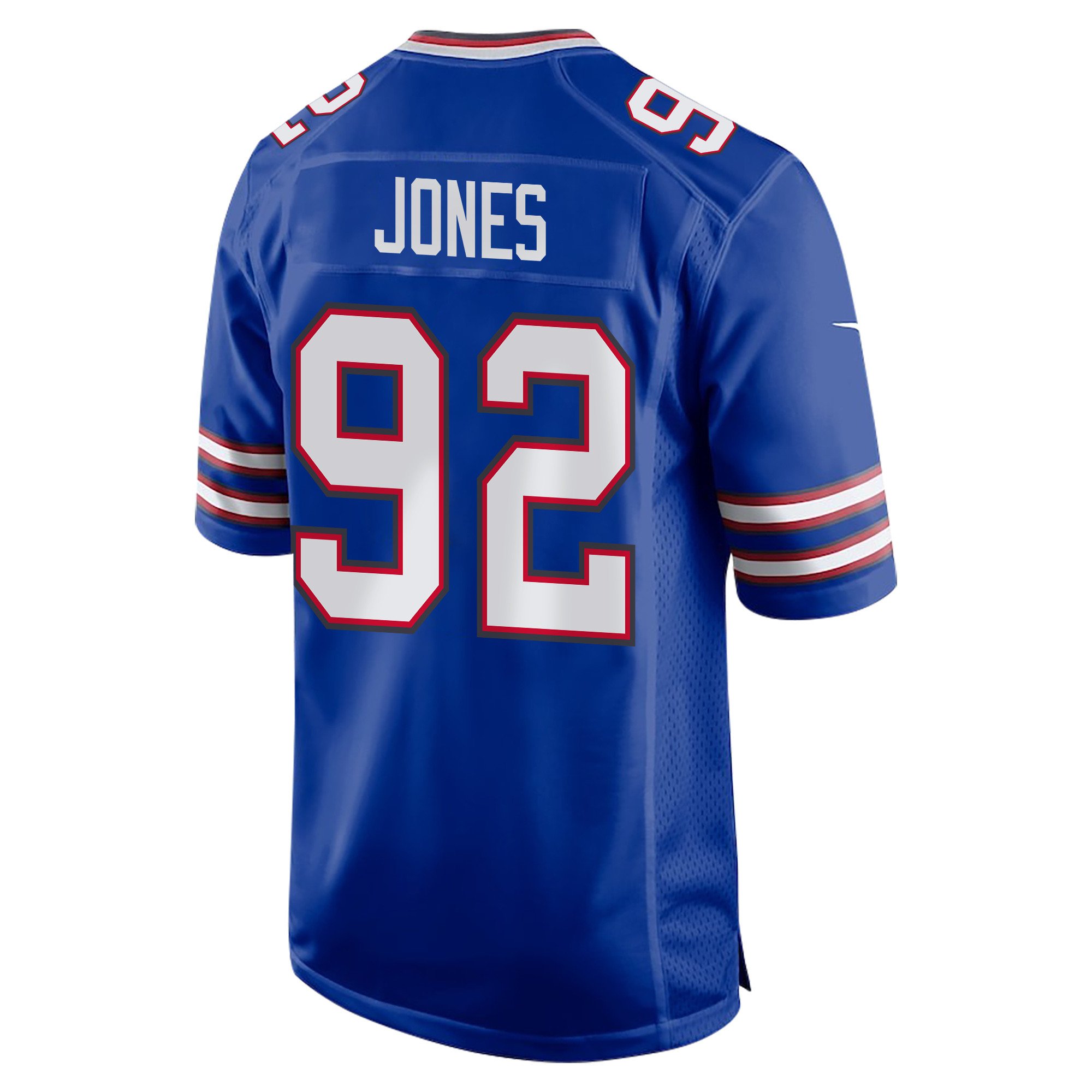 DaQuan Jones 92 Buffalo Bills Super Bowl LIX Champions Patch 'New Orleans - A Symphony of Sport' EMBROIDERED Game Men Jersey - Royal JS9106 nicesnker - Image 2