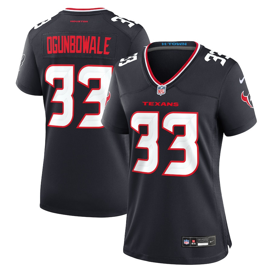 Dare Ogunbowale 33 Houston Texans Women's Team Game Jersey - Navy JS2824 nicesnker