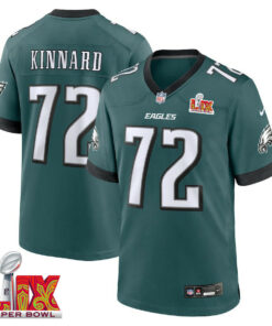 Darian Kinnard #72 Philadelphia Eagles Super Bowl LIX Jersey - Men's - Midnight Green JS9155 nicesnker