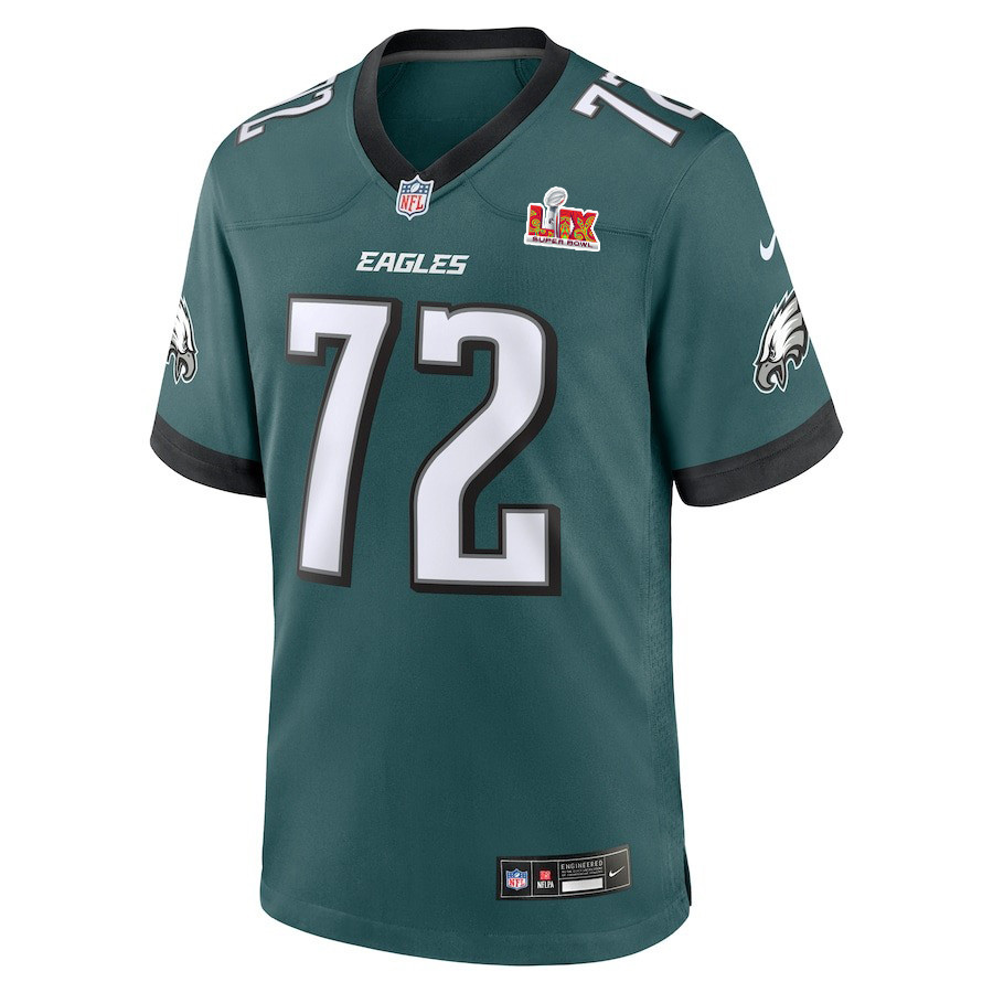 Darian Kinnard #72 Philadelphia Eagles Super Bowl LIX Jersey - Men's - Midnight Green JS9155 nicesnker - Image 2