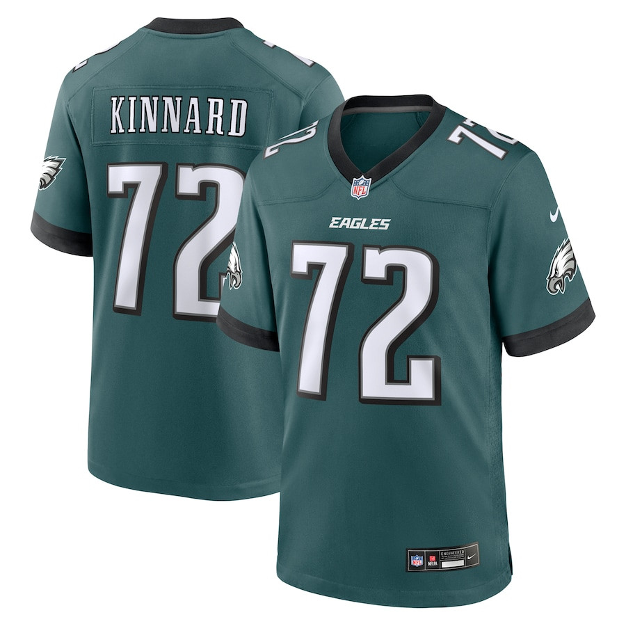 Darian Kinnard 72 Philadelphia Eagles Team Game Men Jersey - Midnight Green JS3211 nicesnker