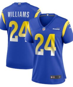 Darious Williams 24 Los Angeles Rams Team Game Women Jersey - Royal JS4937 nicesnker