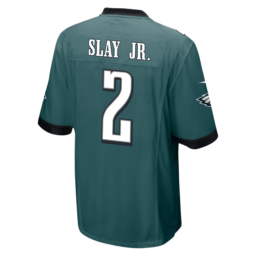 Darius Slay Jr. 2 Philadelphia Eagles Super Bowl LIX New Orleans Patch Game Men Jersey - Midnight Green JS8505 nicesnker - Image 2