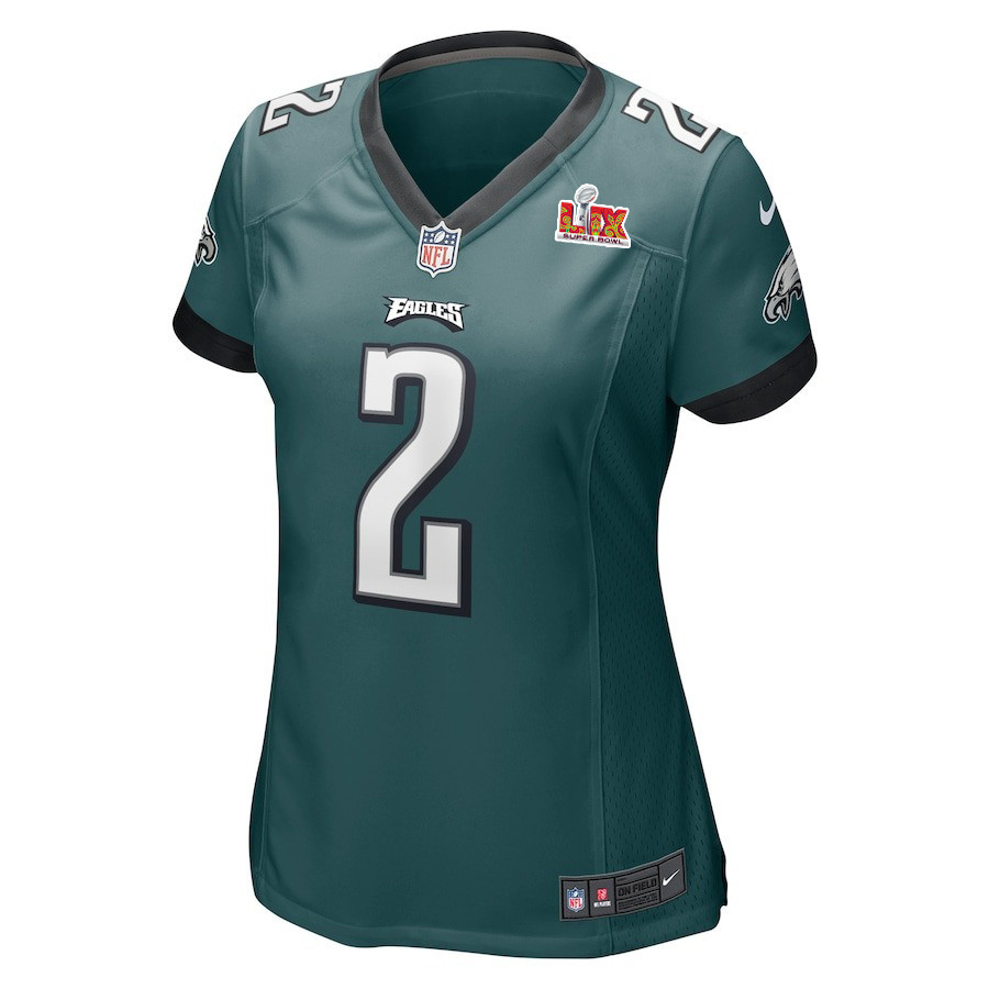 Darius Slay Jr. #2 Philadelphia Eagles Super Bowl LIX Women's Jersey - Midnight Green JS5182 nicesnker - Image 2