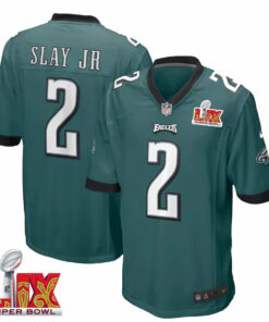 Darius Slay Jr. #2 Philadelphia Eagles Super Bowl LIX YOUTH Jersey - Midnight Green JS2466 nicesnker