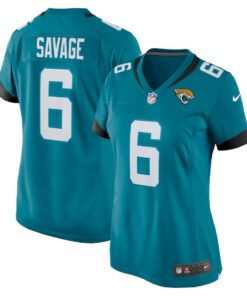Darnell Savage 6 Jacksonville Jaguars Alternate Game Women Jersey - Teal JS1548 nicesnker