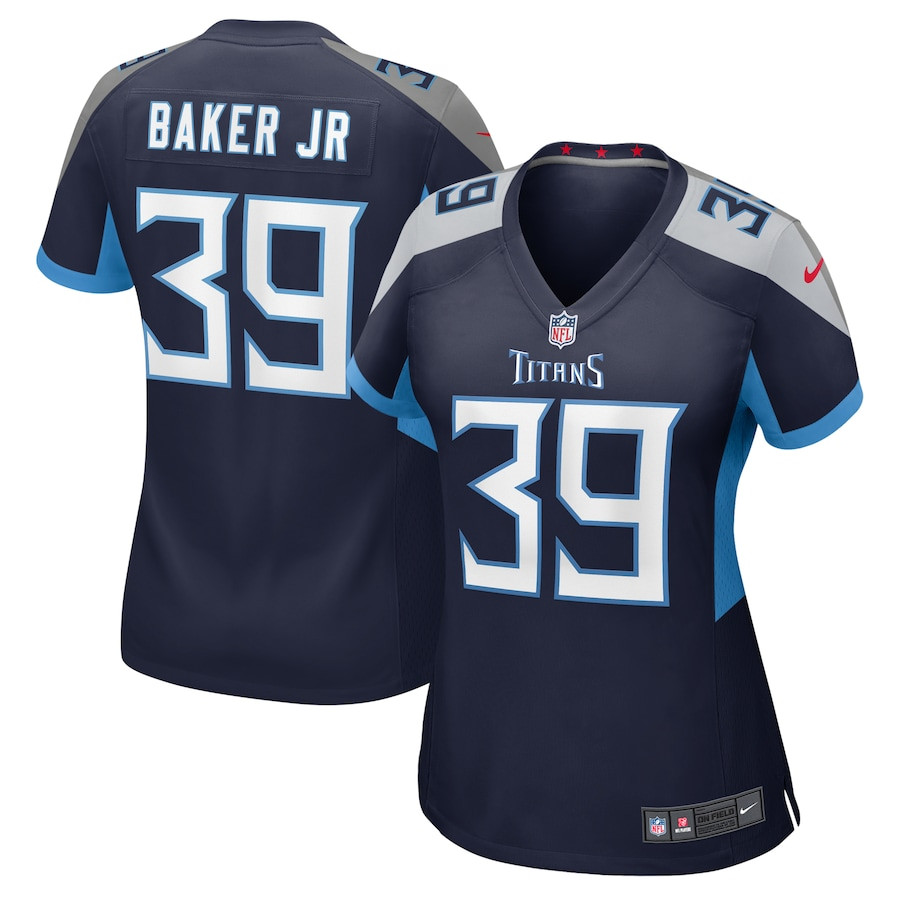 Darrell Baker Jr 39 Tennessee Titans Women's Game Jersey - Navy JS8244 nicesnker