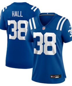 Darren Hall 38 Indianapolis Colts Women's Game Jersey - Royal JS2164 nicesnker