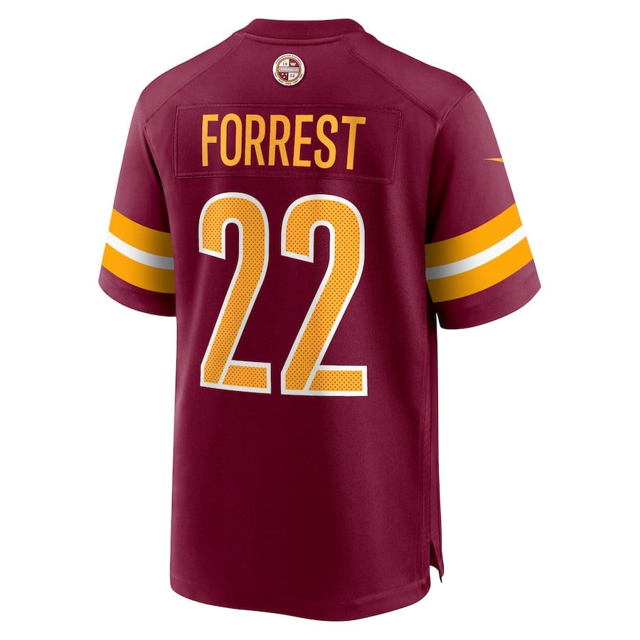 Darrick Forrest #22 Washington Commanders Super Bowl LIX Jersey - Men's - Burgundy JS5204 nicesnker - Image 3