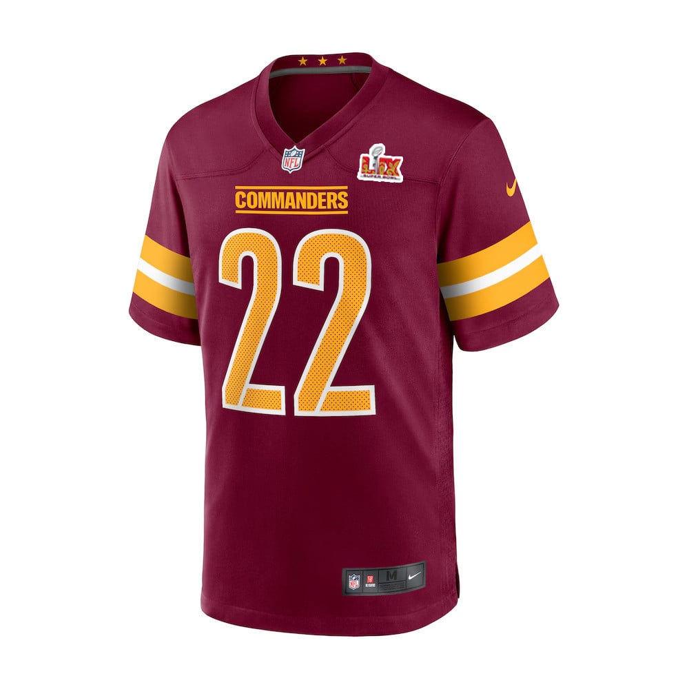 Darrick Forrest #22 Washington Commanders Super Bowl LIX Youth Jersey - Burgundy JS9158 nicesnker - Image 2