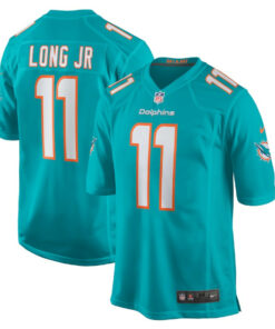 David Long Jr. 11 Miami Dolphins Game Men Jersey - Aqua JS4146 nicesnker