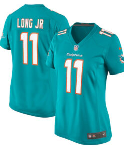 David Long Jr. 11 Miami Dolphins Women's Game Jersey - Aqua JS6615 nicesnker