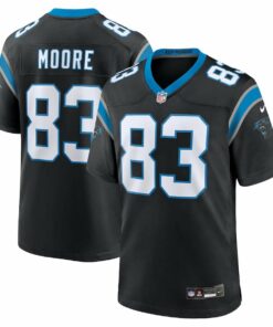 David Moore 83 Carolina Panthers Game Men Jersey - Black JS4116 nicesnker