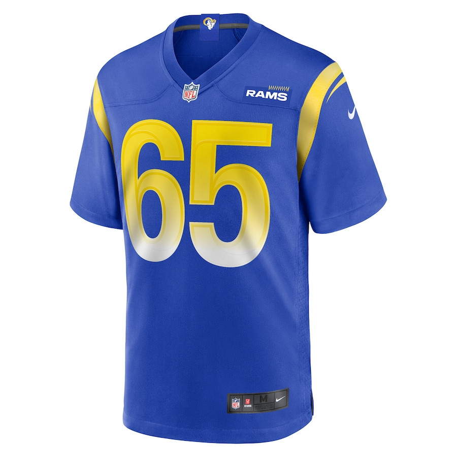 David Olajiga 65 Los Angeles Rams Game Men Jersey - Royal JS1818 nicesnker - Image 2