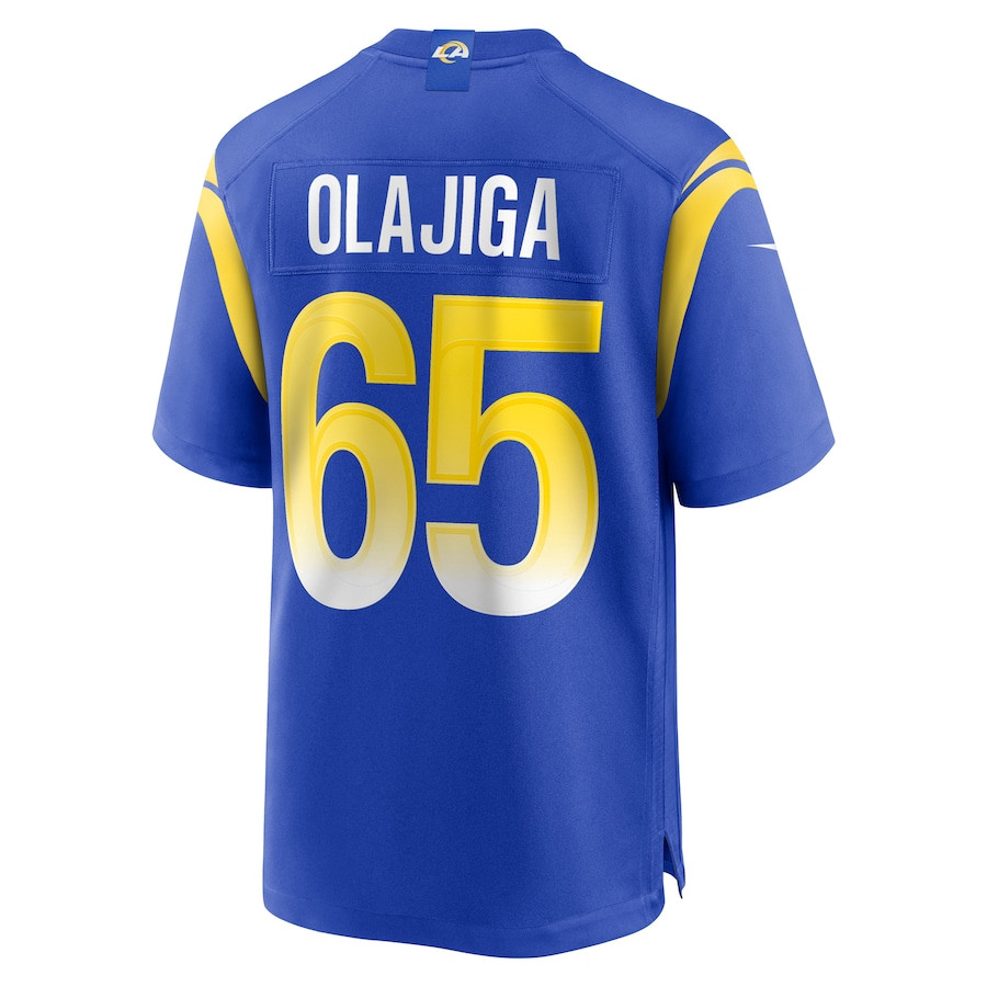 David Olajiga 65 Los Angeles Rams Game Men Jersey - Royal JS1818 nicesnker - Image 3