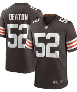 Dawson Deaton 52 Cleveland Browns Game Men Jersey - Brown JS6655 nicesnker