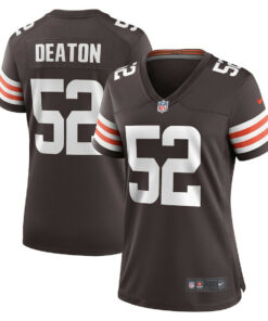 Dawson Deaton 52 Cleveland Browns Women's Game Jersey - Brown JS7800 nicesnker