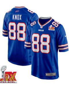 Dawson Knox #88 Buffalo Bills Super Bowl LIX Jersey - Men's - Royal JS6673 nicesnker
