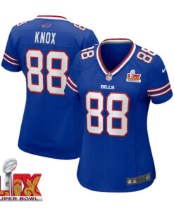 Dawson Knox #88 Buffalo Bills Super Bowl LIX Women's Jersey - Royal JS5234 nicesnker