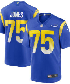 Deacon Jones 75 Los Angeles Rams Men Game Retired Jersey - Royal JS1864 nicesnker