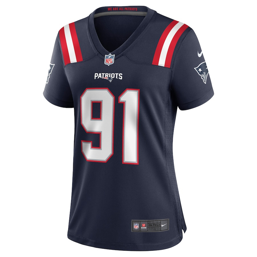 Deatrich Wise Jr. 91 New England Patriots Women Game Jersey - Navy JS1451 nicesnker - Image 2