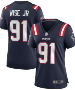 Deatrich Wise Jr. 91 New England Patriots Women Game Jersey - Navy JS1451 nicesnker