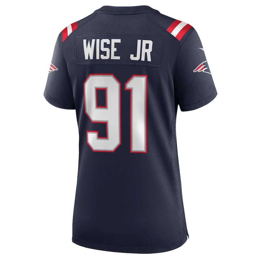 Deatrich Wise Jr. 91 New England Patriots Women Game Jersey - Navy JS1451 nicesnker - Image 3
