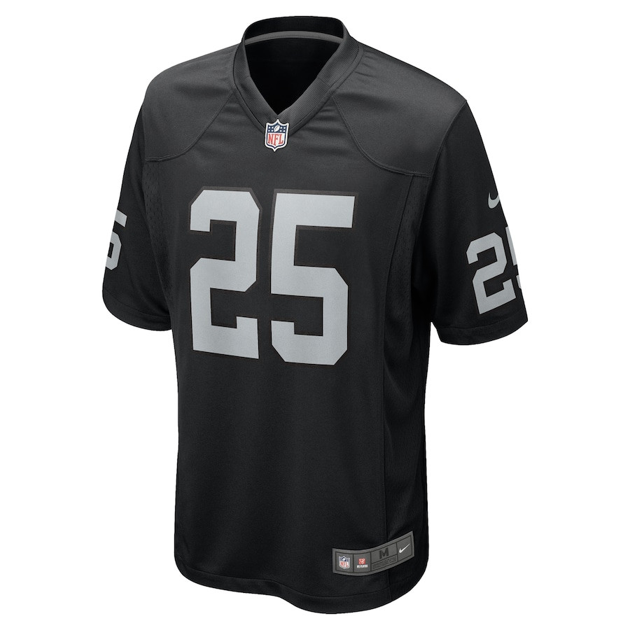 Decamerion Richardson 25 Las Vegas Raiders Team Game Men Jersey - Black JS5626 nicesnker - Image 2