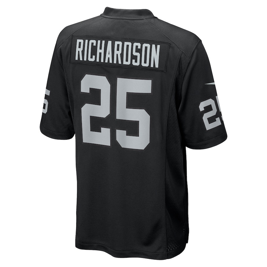 Decamerion Richardson 25 Las Vegas Raiders Team Game Men Jersey - Black JS5626 nicesnker - Image 3
