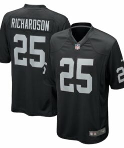 Decamerion Richardson 25 Las Vegas Raiders Team Game Men Jersey - Black JS5626 nicesnker