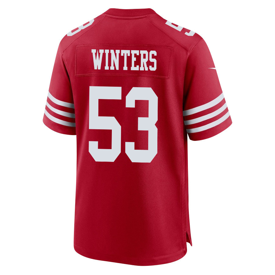 Dee Winters 53 San Francisco 49ers NFC Champions Patch Game Men Jersey - Scarlet JS6048 nicesnker - Image 3