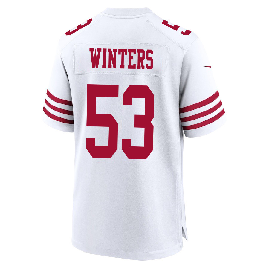 Dee Winters 53 San Francisco 49ers Super Bowl LVIII Patch Game Men Jersey - White JS6405 nicesnker - Image 3