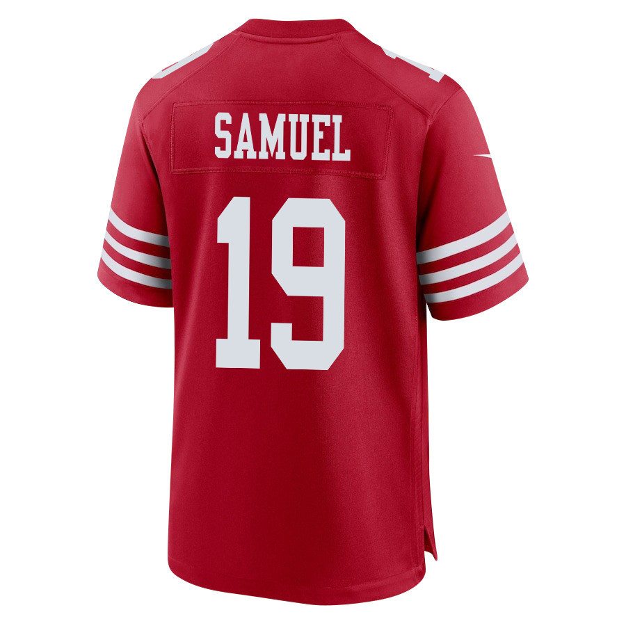 Deebo Samuel 19 San Francisco 49ers Super Bowl LVIII Patch Game Men Jersey - Scarlet JS8858 nicesnker - Image 3