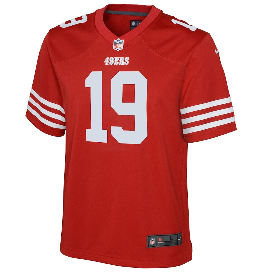 Deebo Samuel 19 San Francisco 49ers YOUTH Game Jersey - Scarlet JS1376 nicesnker - Image 2