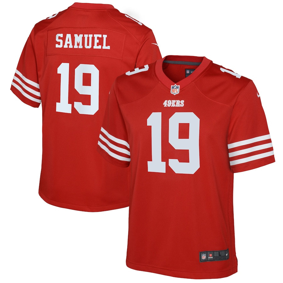 Deebo Samuel 19 San Francisco 49ers YOUTH Game Jersey - Scarlet JS1376 nicesnker