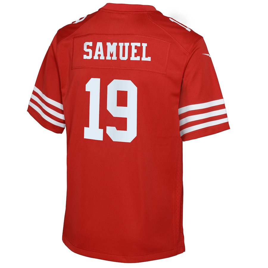 Deebo Samuel 19 San Francisco 49ers YOUTH Game Jersey - Scarlet JS1376 nicesnker - Image 3