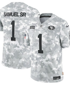 Deebo Samuel Sr 1 San Francisco 49ers 2024 Salute to Service Limited Men Jersey - Arctic Camo JS2645 nicesnker