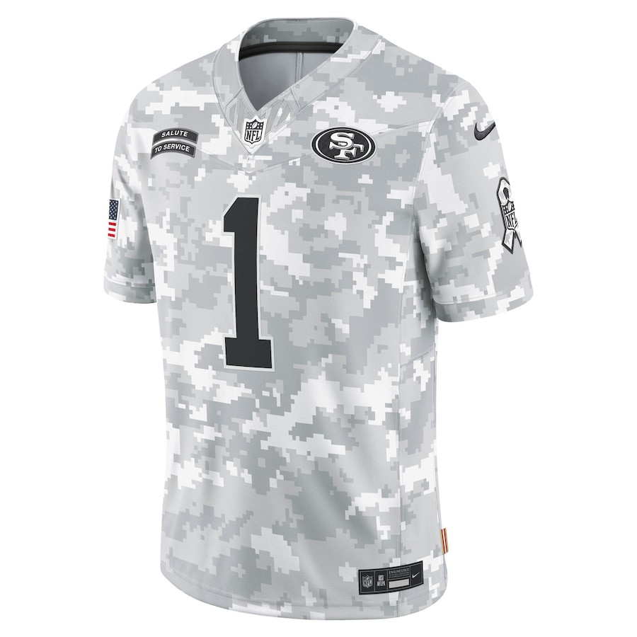 Deebo Samuel Sr 1 San Francisco 49ers 2024 Salute to Service Limited Men Jersey - Arctic Camo JS2645 nicesnker - Image 2