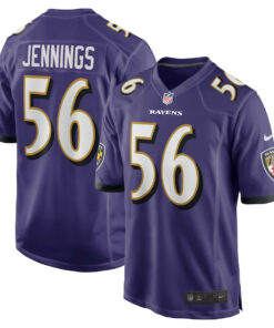 Deion Jennings 56 Baltimore Ravens Team Game Men Jersey - Purple JS7974 nicesnker