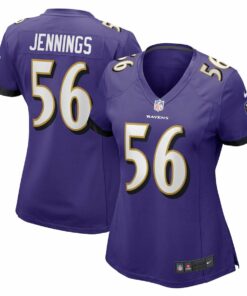 Deion Jennings 56 Baltimore Ravens Women's Game Jersey - Purple JS7439 nicesnker