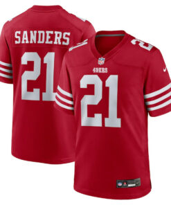 Deion Sanders 21 San Francisco 49ers Team Retired Player Game Men Jersey - Scarlet JS8040 nicesnker