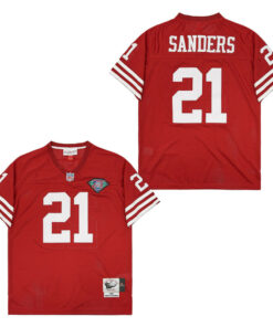Deion Sanders 21 San Francisco 49ers Throwback Men Jersey - Red JS8014 nicesnker