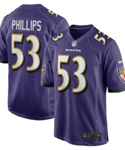 Del'Shawn Phillips 53 Baltimore Ravens Team Game Men Jersey - Purple JS9944 nicesnker