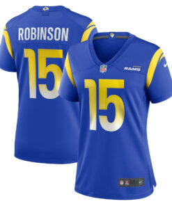 Demarcus Robinson 15 Los Angeles Rams Women's Game Jersey - Royal JS6693 nicesnker