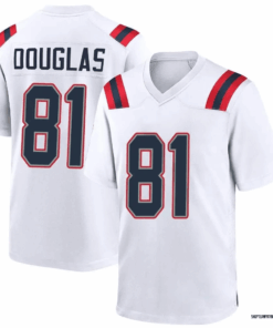 Demario Douglas 81 New England Patriots Game Men Jersey - White JS3631 nicesnker